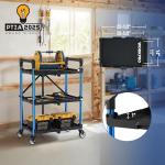 WORKPRO 3-Tier Folding Utility Service Cart with Wheels