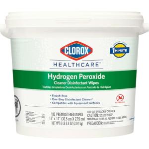 Clorox Healthcare Hydrogen Peroxide Disinfectant Wipes, 185 Count