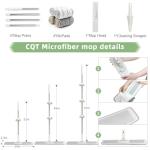 20" Commercial Microfiber Floor Mop System with Pads