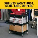 Rubbermaid Heavy Duty 3-Shelf Rolling Utility Cart