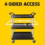 Rubbermaid Heavy Duty 3-Shelf Rolling Utility Cart
