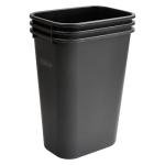 Winco 10 Gallon Black Waste Basket