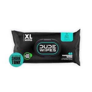 DUDE Wipes - Flushable Mint Chill Wipes, 48 Count
