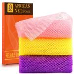 3-Pack African Bath Sponge Exfoliating Scrubbers