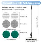 Electric Cordless Mop for Hard Floors & Tiles