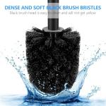 Compact Toilet Brush and Holder with Stainless Steel Handle