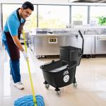 Dryser 33 Quart Side Press Mop Bucket - Black
