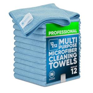 Multi-Surface Microfiber Cleaning Cloths - 12 Pack