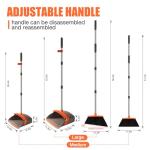 Adjustable Broom and Dustpan Set for Heavy Duty Cleaning