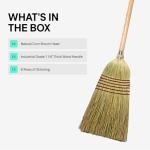 Heavy Duty Corn Broom with Wood Handle