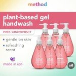 Method Pink Grapefruit Gel Hand Soap, 12 Fl Oz