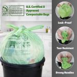 ECOBEWUS 1.6 Gallon Compostable Trash Bags (120 ct.)