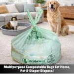 ECOBEWUS 1.6 Gallon Compostable Trash Bags (120 ct.)