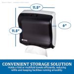 San Jamar Ultrafold Black Towel Dispenser