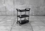 Heavy-Duty Rolling Utility Service Cart - 3 Shelves
