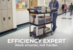 Heavy-Duty Rolling Utility Service Cart - 3 Shelves
