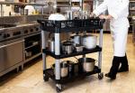 Heavy-Duty Rolling Utility Service Cart - 3 Shelves