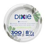 Dixie 8.5 Inch White Paper Plates, 300 Count