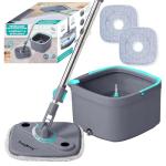 Smart Square Spin Mop and Bucket with 2 Pads