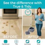 Smart Square Spin Mop and Bucket with 2 Pads