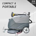 Emotor 15" Foldable Walk-Behind Floor Scrubber