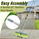 18" Adjustable Push Broom for Multi-Surface Cleaning
