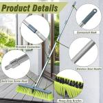 18" Adjustable Push Broom for Multi-Surface Cleaning