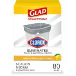 Glad Lemon Fresh Drawstring Trash Bags, 80 Ct