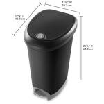 12.6 Gallon Locking Step-On Trash Can - 2-Pack
