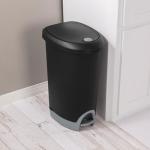 12.6 Gallon Locking Step-On Trash Can - 2-Pack