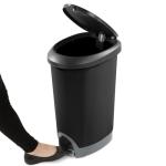 12.6 Gallon Locking Step-On Trash Can - 2-Pack