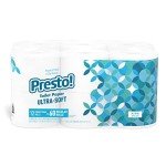 Presto! Mega Roll Unscented Toilet Paper - 12 Rolls