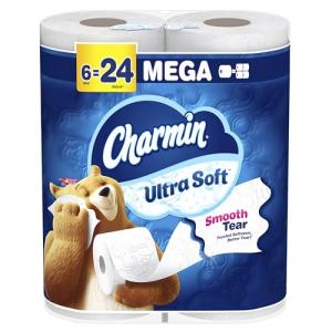 Charmin Ultra Soft Toilet Paper, 6 Mega Rolls