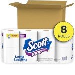 Scott Toilet Paper, 1000 Sheets per Roll, 8 Rolls