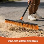 CLEANHOME 24” Heavy Duty Push Broom Brush
