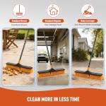 CLEANHOME 24” Heavy Duty Push Broom Brush