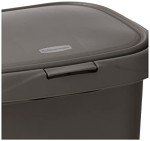 Rubbermaid 13-Gallon Gray Trash Can with Lid