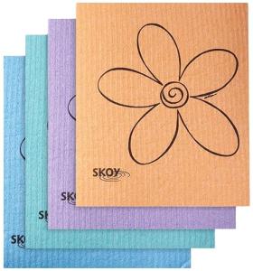 Skoy Cloth 4-Pack: Reusable Swedish Dishcloths