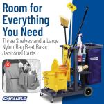 Carlisle Short Platform Janitorial Cart with Trash Bag