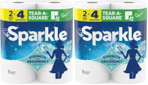 Sparkle® Tear-A-Square® Paper Towels, 2-Pack