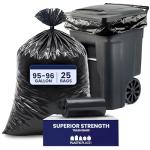 Heavy Duty 95-96 Gallon Trash Can Liners - 25 Count