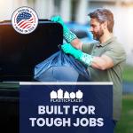 Heavy Duty Black Trash Bags - 55-60 Gallon (100 Count)