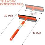 Telescopic Window Squeegee with Retractable Pole