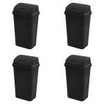 Sterilite 4-Pack 13 Gallon Swing Top Trash Cans