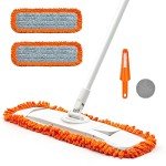 Dust Mop with 2 Washable Microfiber Pads