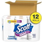 Scott 1000 Sheets Toilet Paper, 12 Rolls