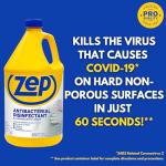 Zep Antibacterial Lemon Disinfectant Cleaner, 1 Gallon