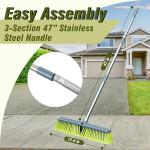 18” Adjustable Handle Push Broom for All Surfaces