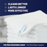 12 Pack of 12" x 12" White Microfiber Cloths