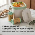Eco-Friendly Compost Bags for Kitchen Bins - 50 Count